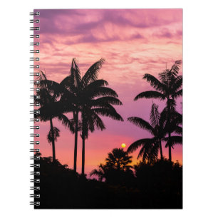 Sunset through Palm Trees Notebook