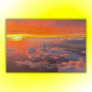 Sunset through the Clouds Orange & Yellow   Jigsaw Puzzle