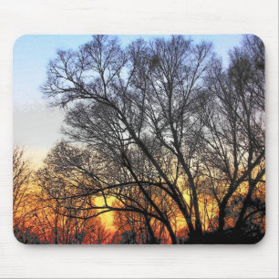 Sunset through the Trees Art Mouse Pad