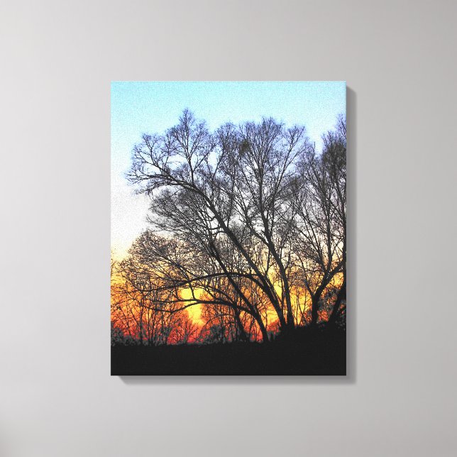 Sunset Through The Trees Canvas Print (Front)