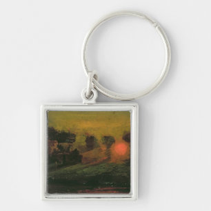 Sunset through Trees, c.1855 Keychain