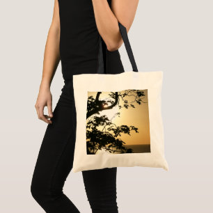 Sunset Through Trees II Tropical Photography Tote Bag