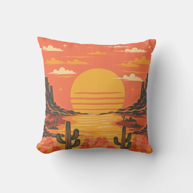 Sunset Throw Pillow (Front)