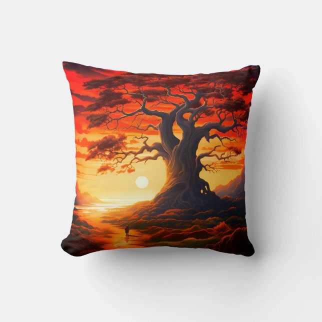 Sunset Throw Pillow (Front)