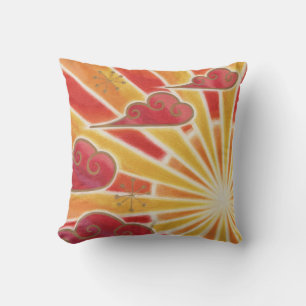 Sunset throw pillow square