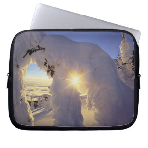 Sunset thru the Snowghosts at Big Mountain near Laptop Sleeve