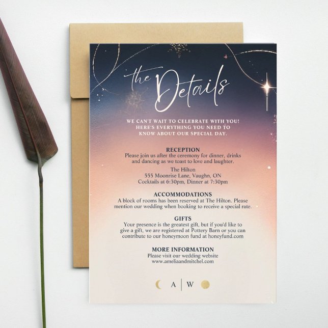 Sunset To Moonrise Details Wedding Card (Creator Uploaded)