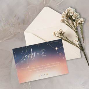 Sunset To Moonrise Wedding Response Card