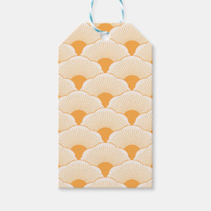 Sunset, tonal orange, concrete texture gift tags