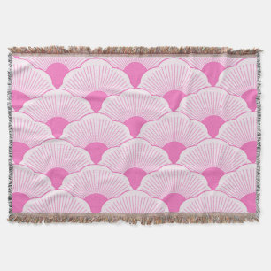 Sunset, tonal pink, concrete texture throw blanket