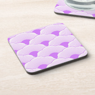 Sunset, tonal violet, concrete texture coaster