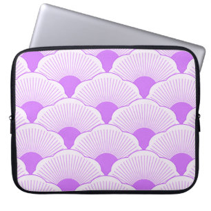 Sunset, tonal violet, concrete texture laptop sleeve