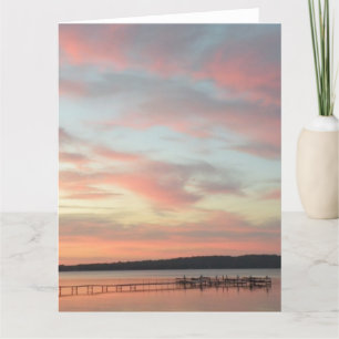 Sunset tranquillity thank you card