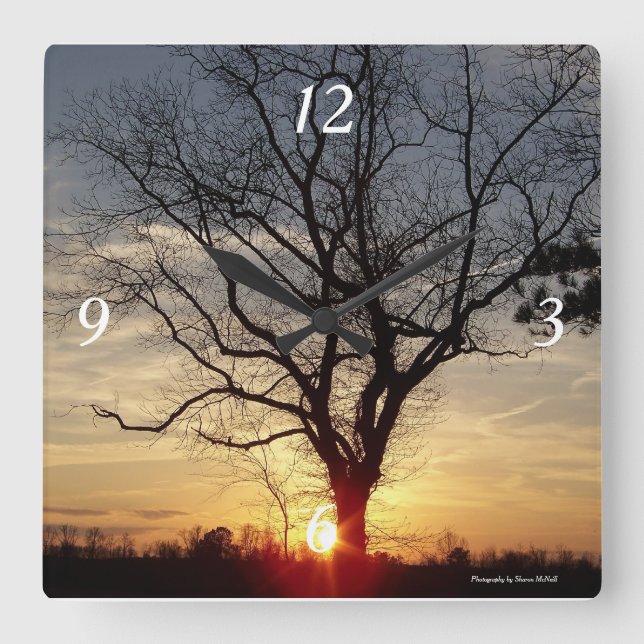 Sunset tree clock (Front)