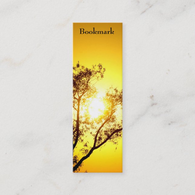 Sunset Trees "bookmark" skinny business card (Front)