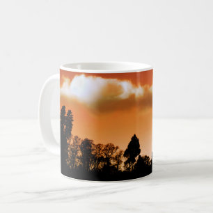 Sunset trees coffee mug