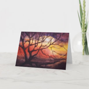 "Sunset Trees" Country Roads Greeting Card