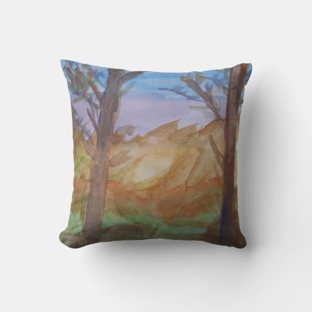 Sunset Trees Throw Cushion (Front)