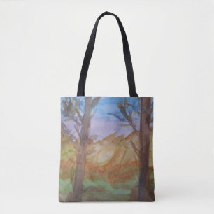 Sunset Trees Tote Bag