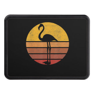 Sunset Trendy Animal Silhouette Flamingo Trailer Hitch Cover