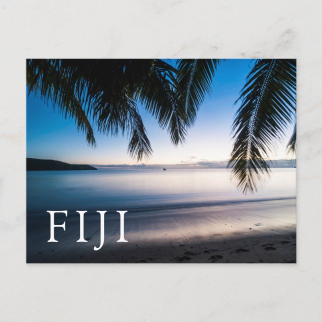Sunset Tropical Seascape, Fiji Postcard (Front)