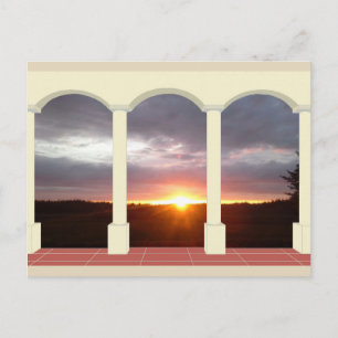Sunset Under Archway Postcard