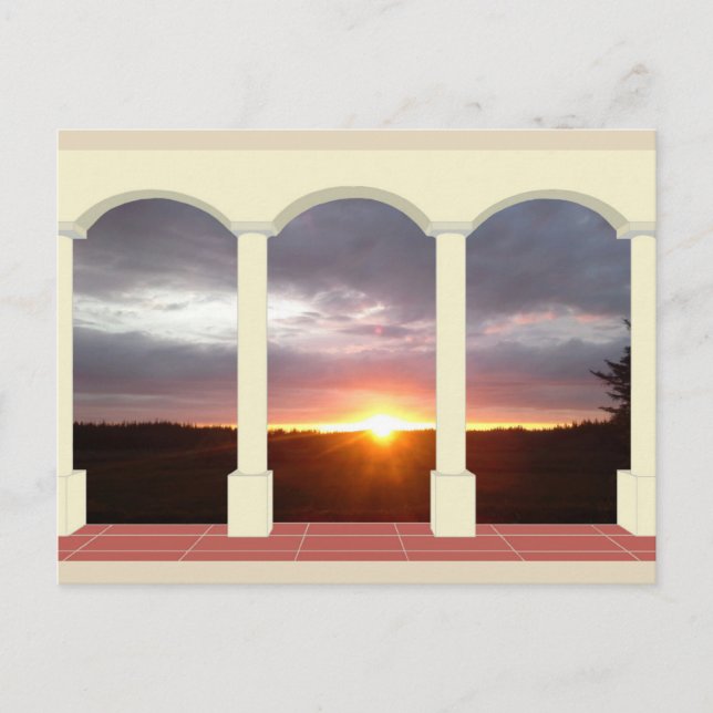 Sunset Under Archway Postcard (Front)