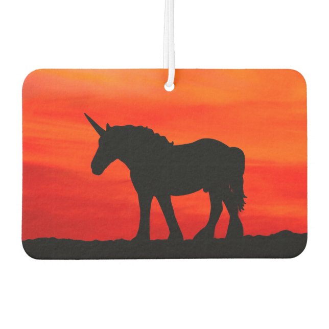 Sunset Unicorn Air Freshener (Front)
