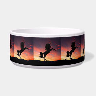 Sunset Unicorn Silhouette Pet Basin