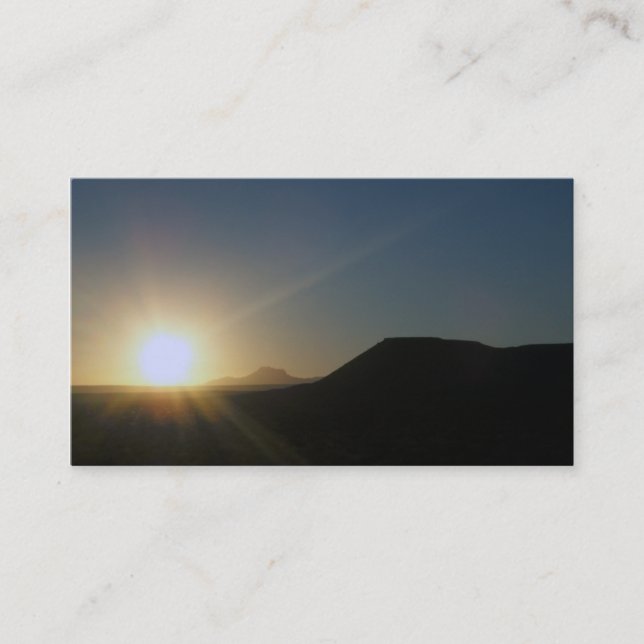 sunset : utah business card (Front)