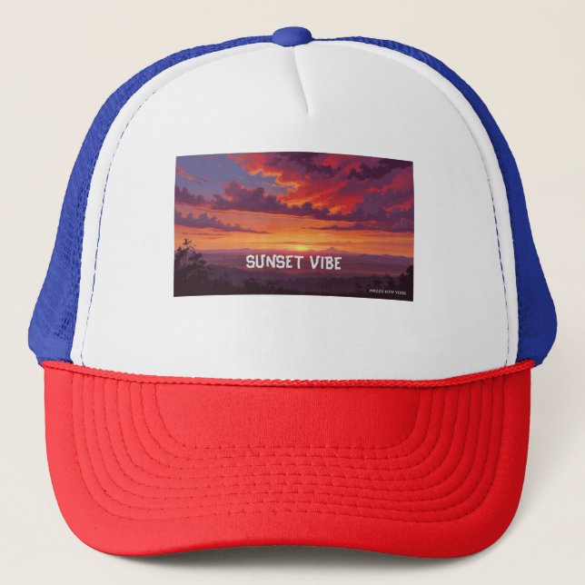 SUNSET VIBE TRUCKER HAT (Front)