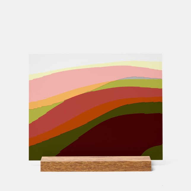 Sunset Vibes Abstract Art 206 Acrylic Sign (Front)