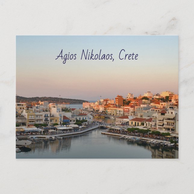 Sunset View Agios Nikolaos Postcard (Front)