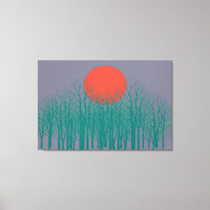 Sunset Vintage Canvas Print