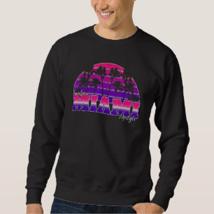 Sunset Vintage Palm Tree Graphic Sunshine Miami Sweatshirt