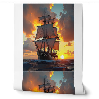 Sunset Voyage of the Cisa Verna Wallpaper