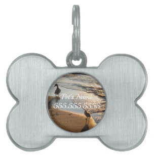 Sunset Walk With Mommy Pet ID Tag