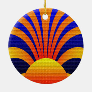 Sunset Wall Ceramic Ornament