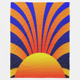 Sunset Wall Fleece Blanket