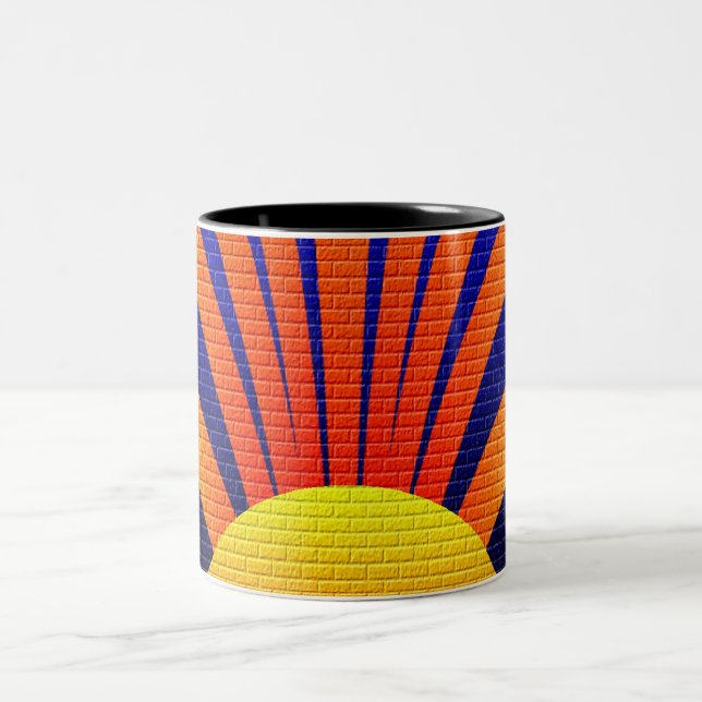 Sunset Wall Two-Tone Coffee Mug (Center)