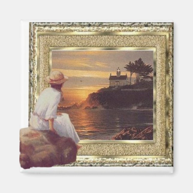 Sunset watcher magnet (Front)