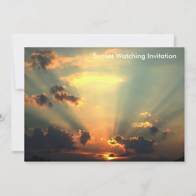 Sunset Watching Invitation (Front)