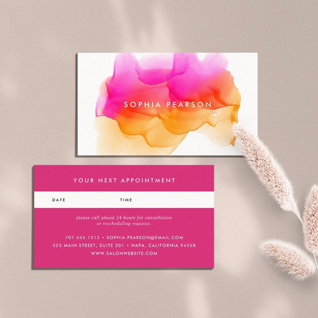 Sunset Watercolor Blot | Appointment Card (Creator Uploaded)