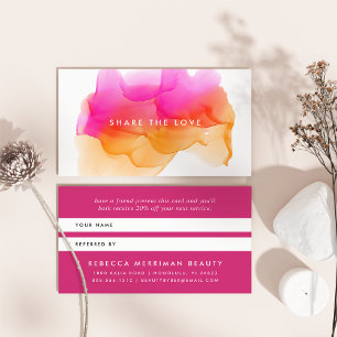 Sunset Watercolor Blot   Referral Card