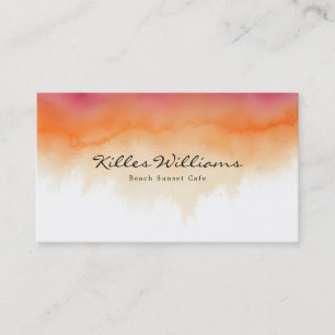 Sunset Watercolor Business Card