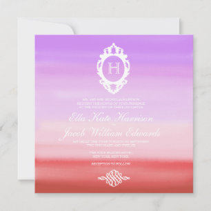 Sunset Watercolor Collection   Wedding Invitation