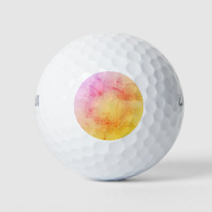 Sunset Watercolor Golf Ball
