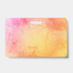 Sunset Watercolor Name Badge