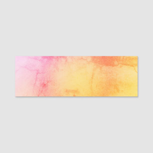 Sunset Watercolor Name Tag
