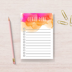 Sunset Watercolor Personalized To-Do List Post-it Notes